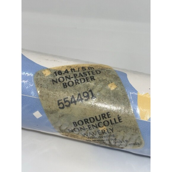 Vintage 80's Waverly Wallcovering Blue and White Goose Wall Border Non-Pasted - Picture 2 of 5